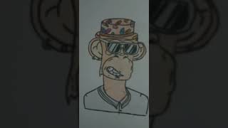 Drawing NFT monkey🐵🐒#shorts