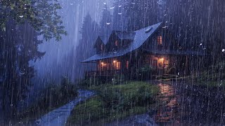 Fall Asleep With The Soothing Sounds Of Rain And Thunder | Intense Rainstorm for Deep Sleep, ASMR