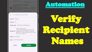 Automate verification of customer name before sending money with Mixx by YAS. Self clicking app.