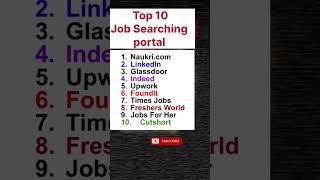 Top 10 Job Searching portal in India #jobinterview #jobsearch #jobsinindia #jobsindubai #facts
