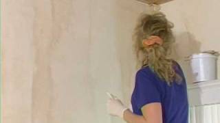 Faux painting wall glazing technique