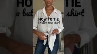 HOW TO TIE A BUTTON DOWN SHIRT #fashionhack