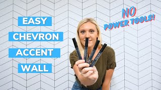 Easy Chevron Accent Wall - No Power Tools!!