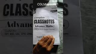 Best class notes of Advance Maths for CGL mains 2021 #Gagansirclassnotes