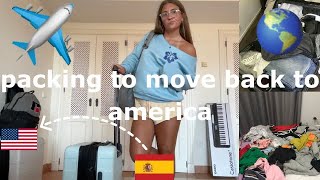 episode 13 | PACK W/ ME TO MOVE BACK TO AMERICA FROM SPAIN! |