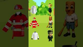 Occupation's Uniform Matching Challenge #shorts #brainrot #cartoon