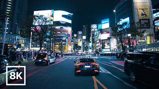 東京の夜景ドライブ：ネオンと静けさ / 8K 60fps HDR / 落ち着くローファイ音楽