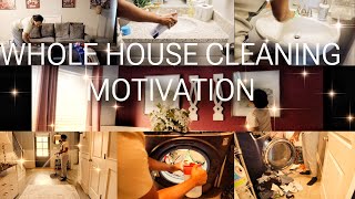 WHOLE HOUSE CLEAN ✨WITH ME + laundry | Cleaning motivation | Easy dessert recipe
