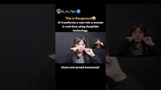 Deepfake AI: Real-Time Deepfake Transforms Man into Woman 😱 | This is Alarming! #shorts #aishorts