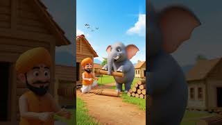 #VillageStory #HindiKahani💪 #ElephantAndFarmer😇😇 #MoralStories #IndianAnimation #FriendshipStory 💪💪🎉