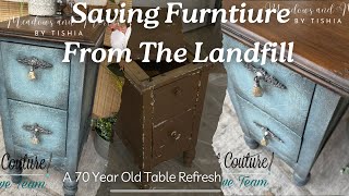Transformation of a 70-Year-Old End Table: A Rescue Story