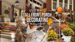 🍁Ultimate Front Porch Fall Decorating Marathon: Gorgeous Fall Porch Decorating Ideas!
