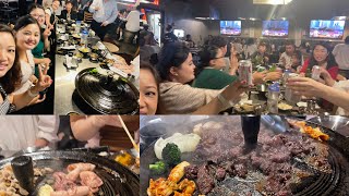 eating korean BBQ🧐##yummy korean food 😜