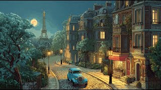 A Summer Night in 1940s Paris with distant oldies playing in another room for unwind & sleep