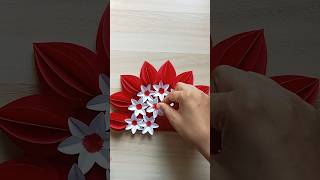 DIY Wall hanging | Beautiful flower making with paper #shorts #diy #viral