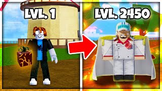 Blox Fruits, But I Restart Using REWORKED Magma Fruit To Become Akainu