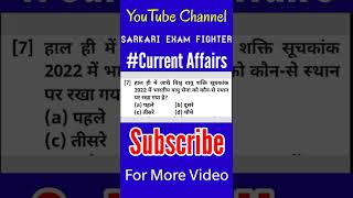 Important current Affairs For SSC CHSL Exam #shorts