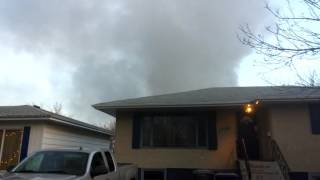 Fire behind the house