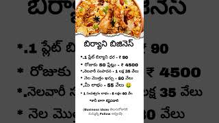 Biryani Business 🤑🍗 ...#telugubusinessideas #business