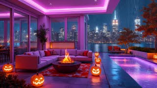 Rainy Halloween Night in New York 🎃 Study Music Lofi Rain Chillhop Beats ☔️ Lofi Rain Playlist