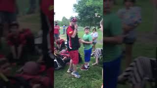 Army sister surprise her little brother at ballgame! #shorts #trending #brothersisterhood