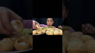 EATING SPICY 🔥 STREET SIDE PANIPURI CHALLENGE | DAHI PURI | INDIAN EATING SHOW #shorts #mukbang
