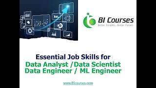 Essential JOB Skills for Data Analysts, Data Scientists, Data Engineers, and ML Engineers.