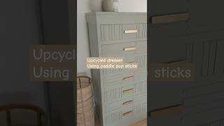 Paddle pop stick Tallboy dresser #creatingtextureonfurniture #furniturepainting