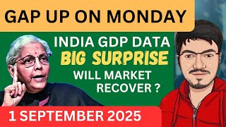 Nifty & Bank nifty prediction for tomorrow for monday | INDIA GDP DATA BIG SURPRISE !!