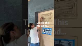 We turned this garage into wood… kinda 👀