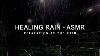 Rainy Night on Empty Tennis Court - Calm, Relax & Sleep with Nature Sounds
