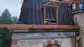 Installing the dormer window.