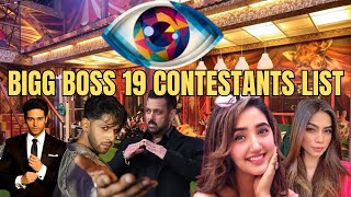 Bigg Boss 19 Contestants List 2025 | Full Names, Photos & Profession Revealed| BB19 Premiere Ep-01