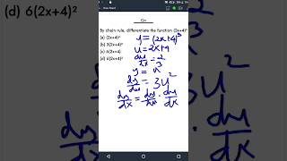By chain rule differentiate (2x+4)³ #mathstricks #easylearn #differentiation