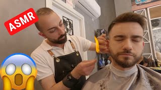 Modern Turkish Barber Experience! ASMR Haircut, Skincare & Hair Treatment