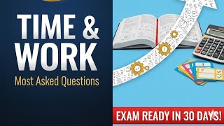 Most asked questions in SSC CGL  (Time and Work) #maths 