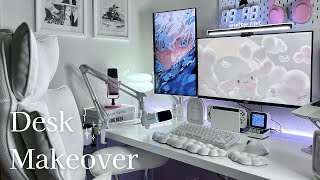 Vlog | Cute and Cozy Desk Makeover🫶 SHEIN Haul, Monitor Light & Mic Unboxing 📦 | MAONO PD200XS