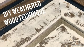 Easy distressed paint technique- Faux Weathered barnwood Tutorial