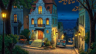 A peaceful autumn night ambience 🍂 1950's oldies playing in another room for sleep, rest