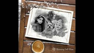 Add Deceased Loved One to Photo, Family Portrait From Different Photos, Combine Photos Canvas Art