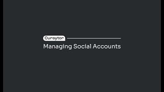 How to manage and add social accounts