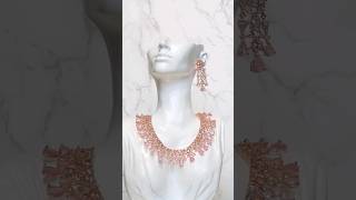 Erum - Necklace Set in Rose Gold and Pink | Indian Jewelry USA