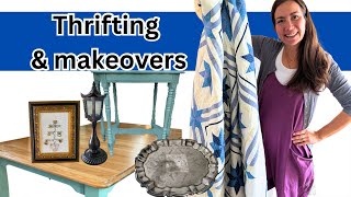 Let’s go thrifting! - COTTAGE MEGA haul and resetting the shop - painting diy trash to cash 