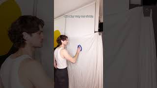 Trick for hiding a shower in 240 sqft NYC studio #apartmenttherapy #tinyhome #diy #nyclife