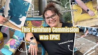 ULTIMATE Dressing Table Transformation: From Drab to Fab! (Paint, Decoupage & Veneer)