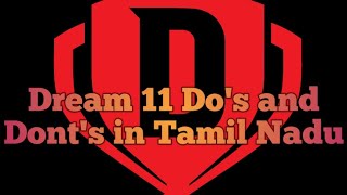 Dream 11 do's and dont's 👍👍