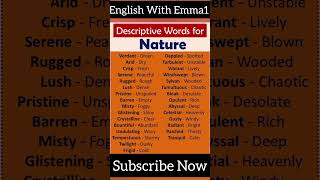IELTS VOCABULARY: DESCRIBING NATURE #ielts #learnenglish #speaking#shorts
