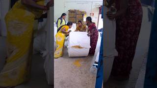 Hardwork Ladies Making Paper Bag #industry