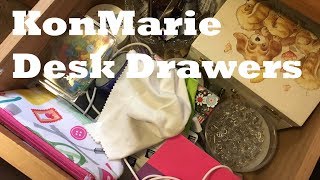 KonMarie Organizing Office Drawers