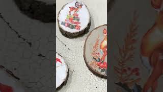 Wood Slice Magnets #christmas